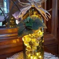 Gold and Cat Eye Bottle Light