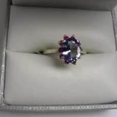 Genuine Tanzanite and Ruby Custom Order Ring