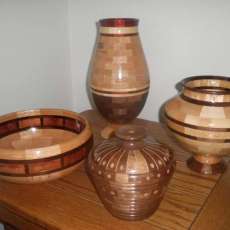 Vases, Bowl, Box W/Lid