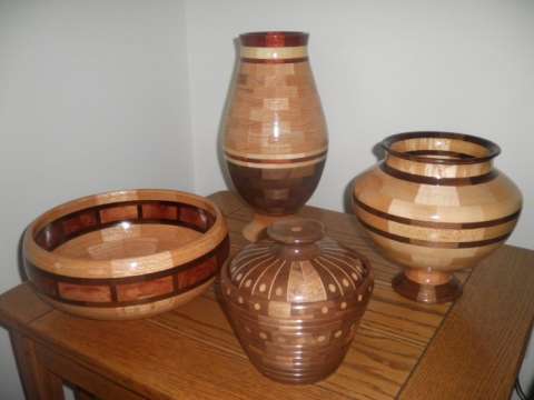 Vases, Bowl, Box W/Lid