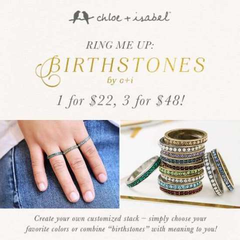 Birth Stone Stacking Rings