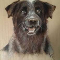 Custom Woodburned Pet Portrait