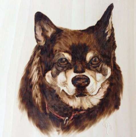 Woodburned Pet Portrait