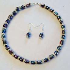 Natural Black Freshwater Pearl Set