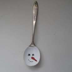 Snowman on Spoon
