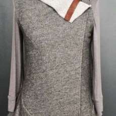 Peplum Sweatshirt Cardigan