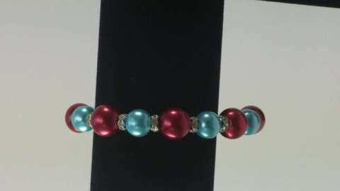 Red and Turquoise Bracelet