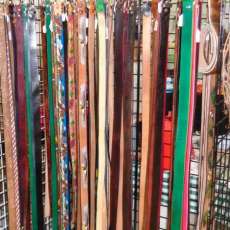 Belts Hanging at a Show in Broken Arrow