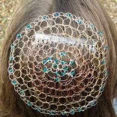 Blue Crystals Kippah/Hat