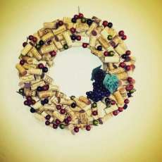 Grape Wine Cork Wreath
