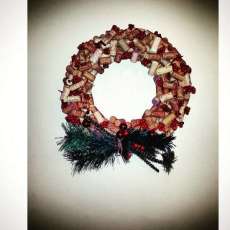 Xmas Wine Cork Wreath