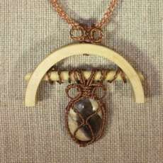 Jasper Pendant With Asian Influence Arch