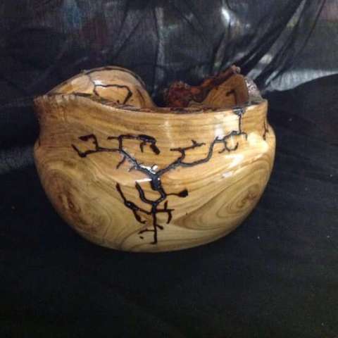 Maple Bowl With Burnings