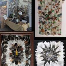 Beach Glass & Feathers