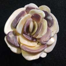 Shell Flower- Wampum /Quahog Seashells