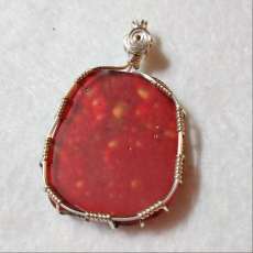 Seaglass Wire Wrapped Pendant