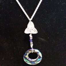 Glass & Celtic Silver Pendant