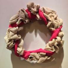 Red and Brown Burlap