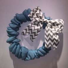 Turquoise With Chevron Bow Embellishment