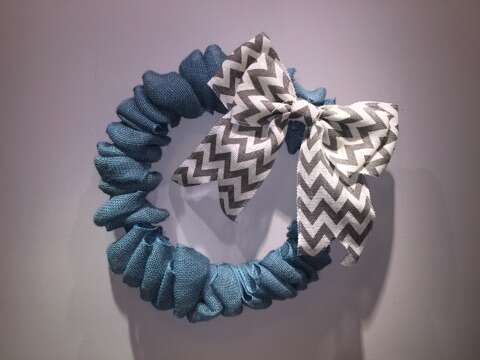 Turquoise With Chevron Bow Embellishment