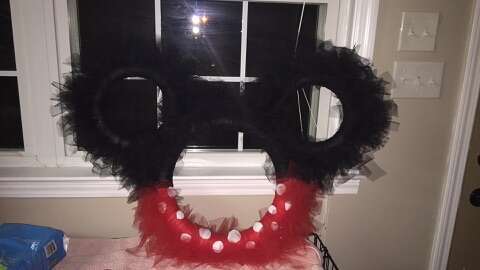 Red and Black Fun Time Wreath