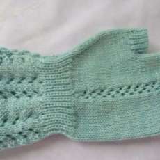Blue Lace Fingerless Mitten