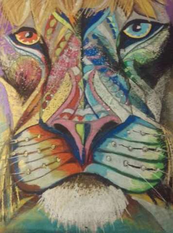 Colorful Cat III (Lion)