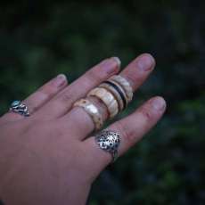 Hand Carved Antler Rings