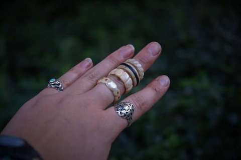 Hand Carved Antler Rings