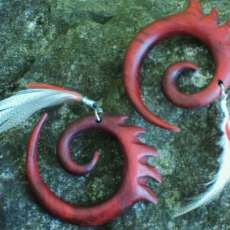 Wooden Spiral Earrings