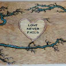 D B Wood Inlay Plaque