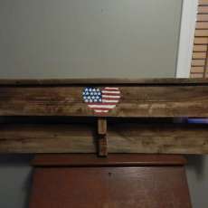 48 Patriotic Heart Shelf