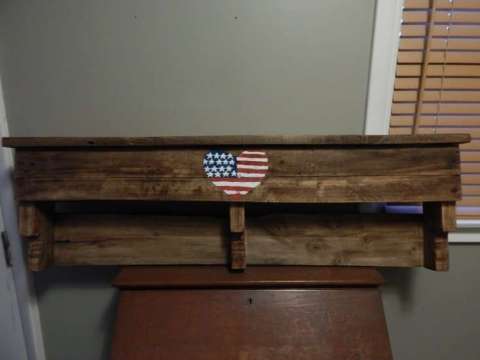 48 Patriotic Heart Shelf