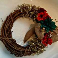 All Season Wreath on Grapevine Base