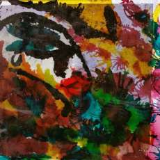 Image Transfer on Glass Painted