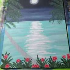 Nightly Ocean Acrylic Painting