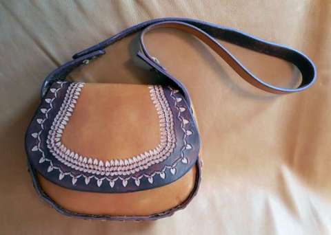 Hand-Tooled Leather Purse