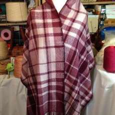 Maroon Plaid Shawl