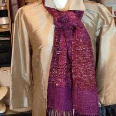 Alpaca Scarf With Ribbon Edges