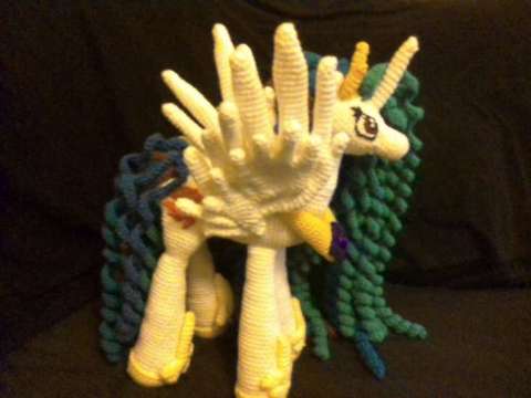 Crochet Princess Celestia Inspired Pony