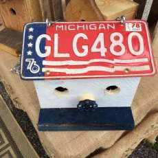 License Plate Bird House