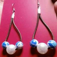 Cord and Bead Earrigs