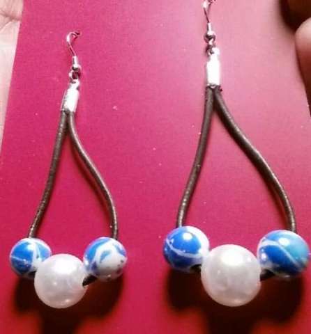 Cord and Bead Earrigs