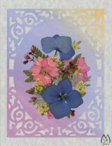 Larkspur Pressed Flower All-Occasion Card