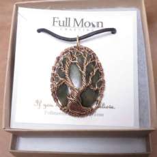 Tree of Life Over Serpentine Cabochon