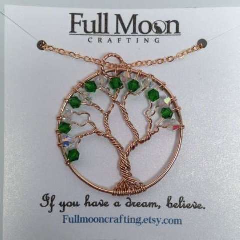 Mothers' Tree of Life (Shown With Two Childrens' Birthstones)