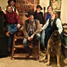 The Phun Pharm Band and a Mascot