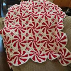 Peppermint Candy Swirl Afghan