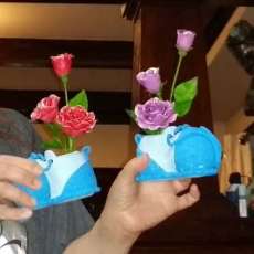 Mini Clay Rose in the Clay Shoes