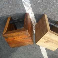 100 Yrs Old Mini Stools With Metal Base